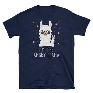 Funny I'm The Angry Llama Short-Sleeve Unisex T-Shirt, Cute Llama Shirt, Funny Graphic Tee