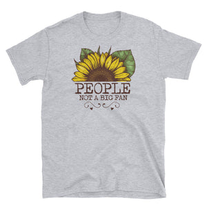 Sunflower People Are Not A Big Fan Short-Sleeve Unisex T-Shirt, Sunflower Watercolor Shirt For Women