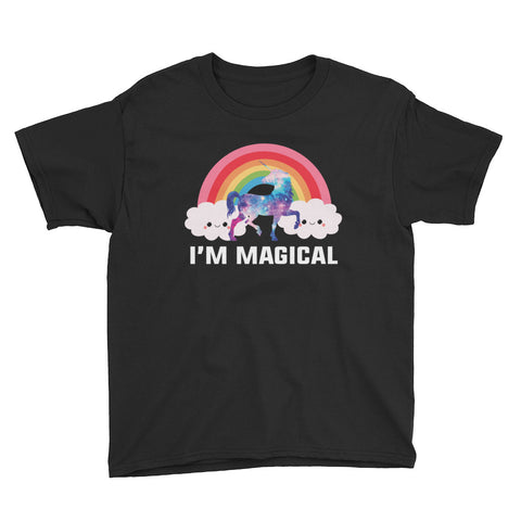 Image of I'm Magical Unicorn Youth Short Sleeve T-Shirt, Funny Unicorn Shirt For Kids