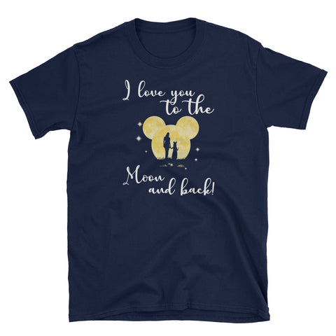 Image of I Love You To The Moon and Back Unisex Softstyle T-Shirt, Mother's Day T-shirt For Mom and Daughter