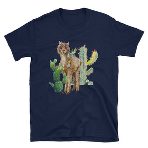 Alpaca Cactus Desert Short-Sleeve Unisex T-Shirt / Funny Alpaca / Desert Shirt / Cactus Shirt