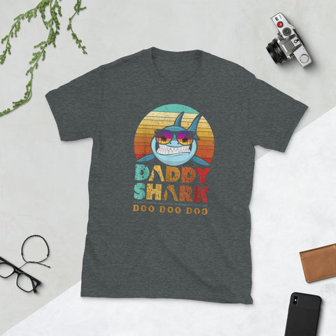 Image of Daddy Shark T-Shirt Doo Doo Doo Tee Short-Sleeve Unisex T-Shirt