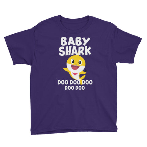 Image of Baby Shark Doo Doo Doo Youth Short Sleeve T-Shirt, Funny Matching Family Shark For Kids, Mother's Day Gift For Kids