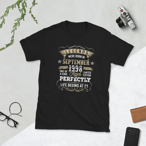 Legend Since September 1981 38th Birthday Gift Short-Sleeve Unisex T-Shirt
