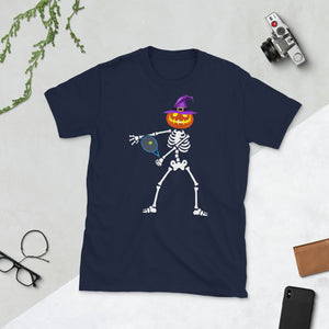 Skeleton Pumpkin Witch Tennis Flossing Dance Halloween Costume Short-Sleeve Unisex T-Shirt
