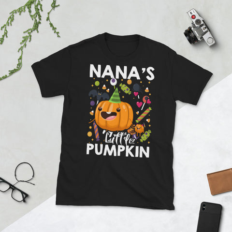 Image of Nanas Little Pumpkin Grandmother Grandma Halloween Short-Sleeve Unisex T-Shirt