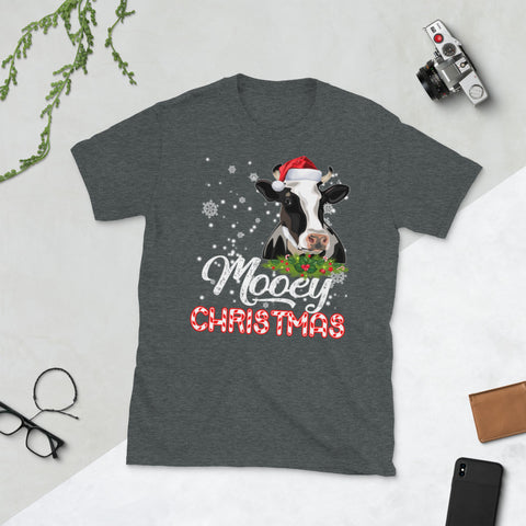 Image of Mooey Christmas Funny Christmas Cow Short-Sleeve Unisex T-Shirt