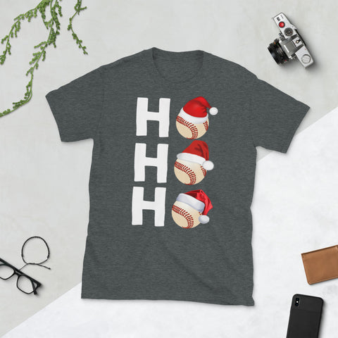 Image of Baseball Christmas Santa Xmas Ball Short-Sleeve Unisex T-Shirt