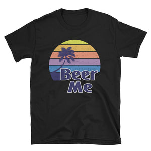 Vintage Beer Me Aloha Beach Short-Sleeve Unisex T-Shirt, Summer Vacation Shirt