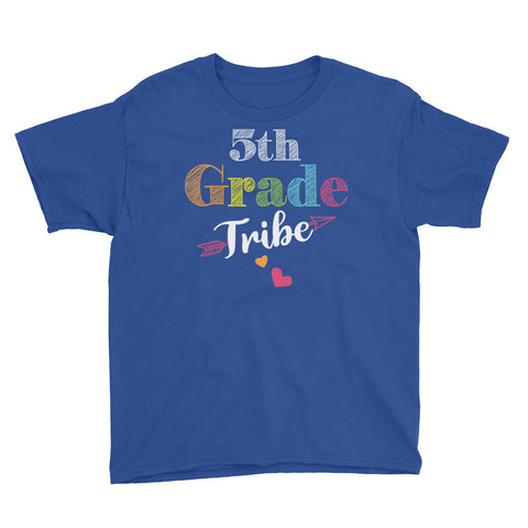Image of Personalize 5th Grade Tribe Youth Short Sleeve T-Shirt / Team 5th Grade / Back To School Shirt For Kids