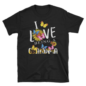 Personalized I Love Being A Grandma Unisex Softstyle T-Shirt, Mother's Day Gift For Grandma, GiGi, Grammy, Nana...