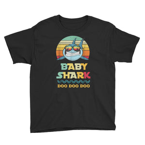 Cute Vintage Baby Shark Doo Doo Doo Youth Short Sleeve T-Shirt, Cute Matching Family Shark For Kids Youth T-shirt