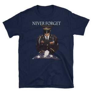 Never Forget Short-Sleeve Unisex T-Shirt, Remember Day T-shirt, Memorial Day, Veteran's Day