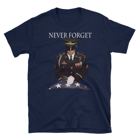 Image of Never Forget Short-Sleeve Unisex T-Shirt, Remember Day T-shirt, Memorial Day, Veteran's Day