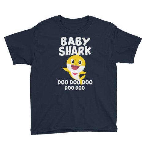 Image of Baby Shark Doo Doo Doo Youth Short Sleeve T-Shirt, Funny Matching Family Shark For Kids, Mother's Day Gift For Kids