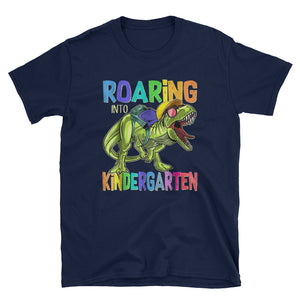 Roaring Kindergarten Dinosaur T Rex Back to School Short-Sleeve Unisex T-Shirt