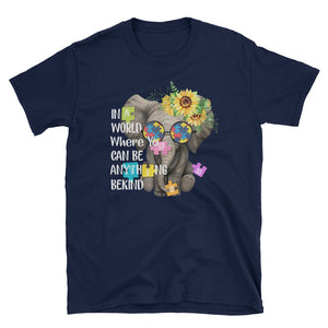 In A World Where You Can Be Anything Be Kind Unisex Softstyle T-Shirt, Autism Awareness Day T-shirt