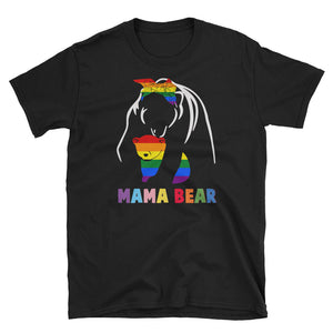 Mama Bear LGBT Pride Short-Sleeve Unisex T-Shirt, Proud Mom LGBTQ Pride Shirt. Gay Mama Shirt, Lesbian Mama, Mom Of Gay, Mom Of Lesbian