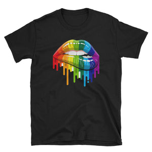 Lgbt Gay Homosexual Lesbian Rainbow Lips Pride Short-Sleeve Unisex T-Shirt, LGBTQ Pride Shirt