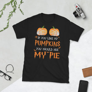 Funny Pumpkins  Boobs Halloween Short-Sleeve Unisex T-Shirt