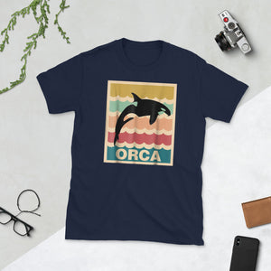 Vintage Orca T-shirt Killer Whale Short-Sleeve Unisex T-Shirt