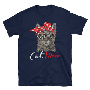 Personalized Cat Mom Short-Sleeve Unisex T-Shirt, Funny Cat Lover Shirt For Cat Mom