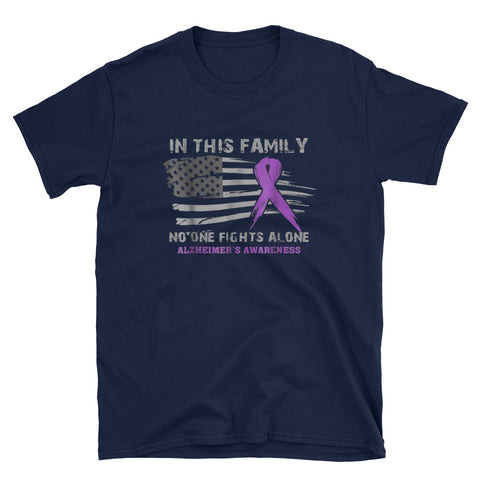 Image of In this family no ones fights ALZHEIMER'S alone Short-Sleeve Unisex T-Shirt