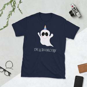 I'm a Boonicorn Cute Halloween Unicorn Ghost Short-Sleeve Unisex T-Shirt