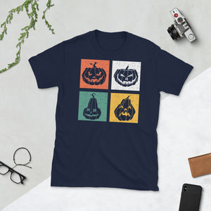Halloween Retro Vintage Pumpkin Funny Short-Sleeve Unisex T-Shirt