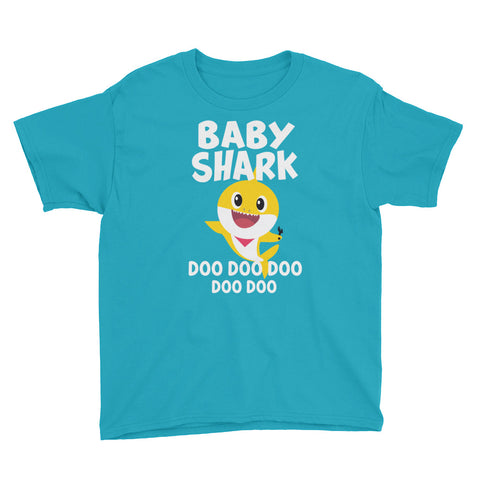 Image of Baby Shark Doo Doo Doo Youth Short Sleeve T-Shirt, Funny Matching Family Shark For Kids, Mother's Day Gift For Kids