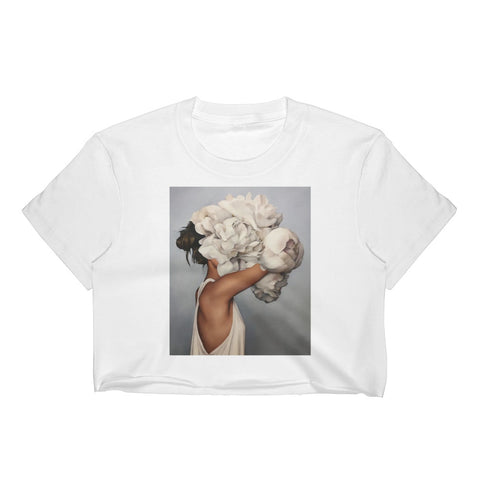 Image of Sexy Flowers Feather Women's Crop Top