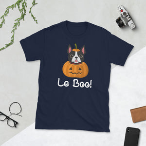 Le Boo Cute French Bulldog Halloween Short-Sleeve Unisex T-Shirt