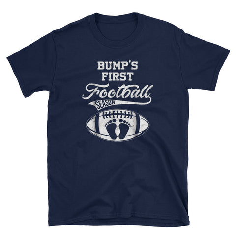 Image of Bump's First Football Rugby Season Short-Sleeve Unisex T-Shirt