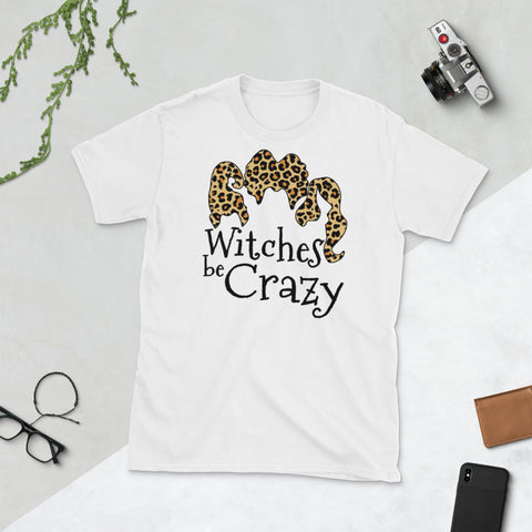Image of Happy Halloween Witches Be Crazy Jaguar Halloween Sister Short-Sleeve Unisex T-Shirt