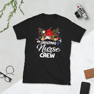 Christmas Nurse Crew Hat Christmas Short-Sleeve Unisex T-Shirt