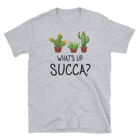 Image of Funny What's Up Succa Short-Sleeve Unisex T-Shirt, Funny Cactus Shirt