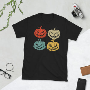 Vintage Pumpkin Funny Pumpkin Halloween Short-Sleeve Unisex T-Shirt