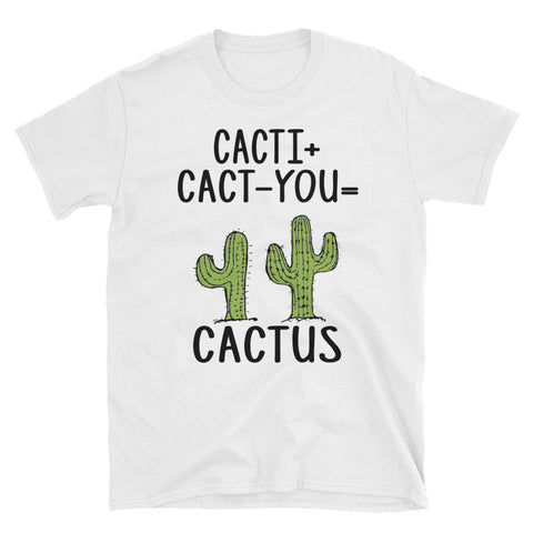Image of Funny Cacti Cact-You Equal Cactus Short-Sleeve Unisex T-Shirt, Funny Cactus Graphic Tee, Funny Tee, Succulent Shirt, Desert Shirt