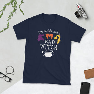 Vintage You Coulda Had a Bad Witch Halloween Short-Sleeve Unisex T-Shirt