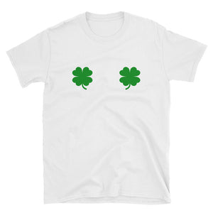 Irish Shamrock Boobs Saint St.Patrick's Paddys Day Short-Sleeve Unisex T-Shirt, Funny Shamrock T-shirt for Men, Women