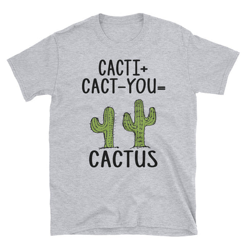 Image of Funny Cacti Cact-You Equal Cactus Short-Sleeve Unisex T-Shirt, Funny Cactus Graphic Tee, Funny Tee, Succulent Shirt, Desert Shirt
