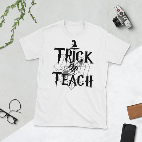 Image of Trick or Teach Teacher Halloween Short-Sleeve Unisex T-Shirt