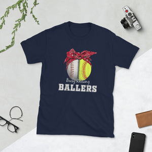 Busy Raising Ballers Softball Baseball Short-Sleeve Unisex T-Shirt