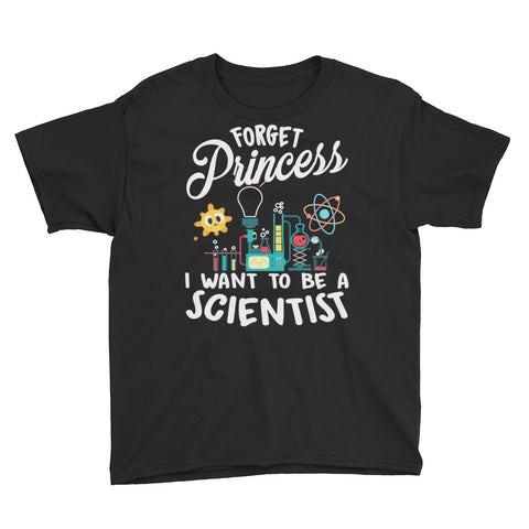 Image of Personalized Forget Princess I Want To Be A Scientist Lightweight Fashion T-Shirt, Funny T-shirt For Kids With Custom Jobs Titles