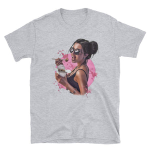 Sexy Black Women Short-Sleeve Unisex T-Shirt, Outfit For Women in Summer, Young Lady Shirt