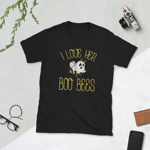 I Love Her Boo Bees Halloween Matching Couple Costume Short-Sleeve Unisex T-Shirt