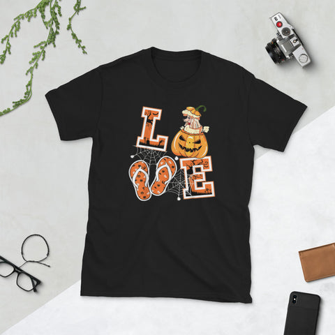 Image of Halloween Poodle Dog Gifts Lover Short-Sleeve Unisex T-Shirt