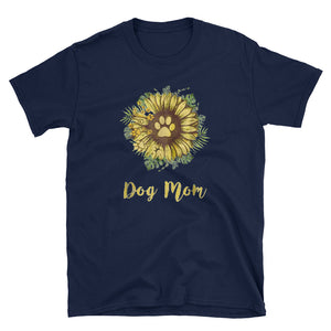 Dog Mom Sunflower Short-Sleeve Unisex T-Shirt