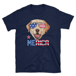 Labrador 4th of July Merica Short-Sleeve Unisex T-Shirt