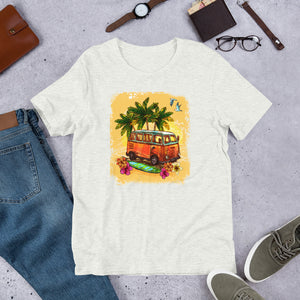 Watercolor Summer Vacation Short-Sleeve Unisex T-Shirt, What's Up Beach Premium T-shirt